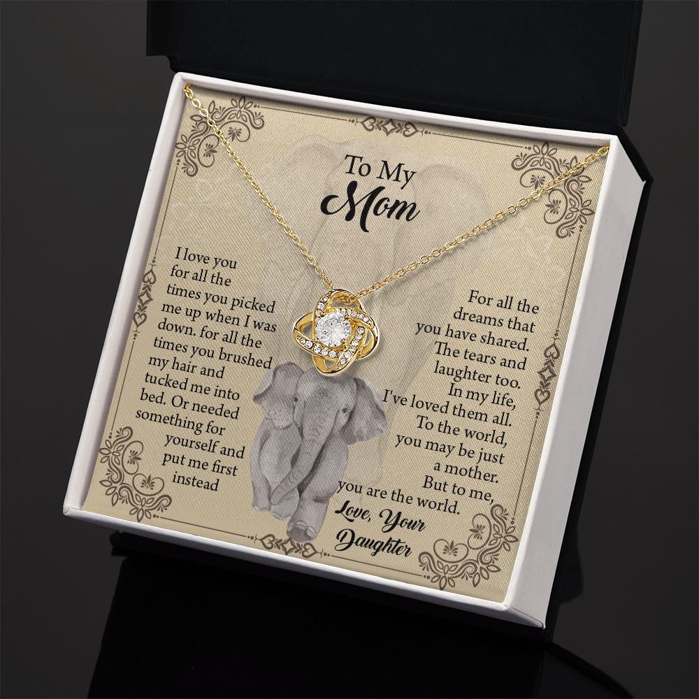 To My Mom Necklace, Mothers Day Necklace, Mom Birthday Gift From Daughter, Message Card Jewelry For Mom