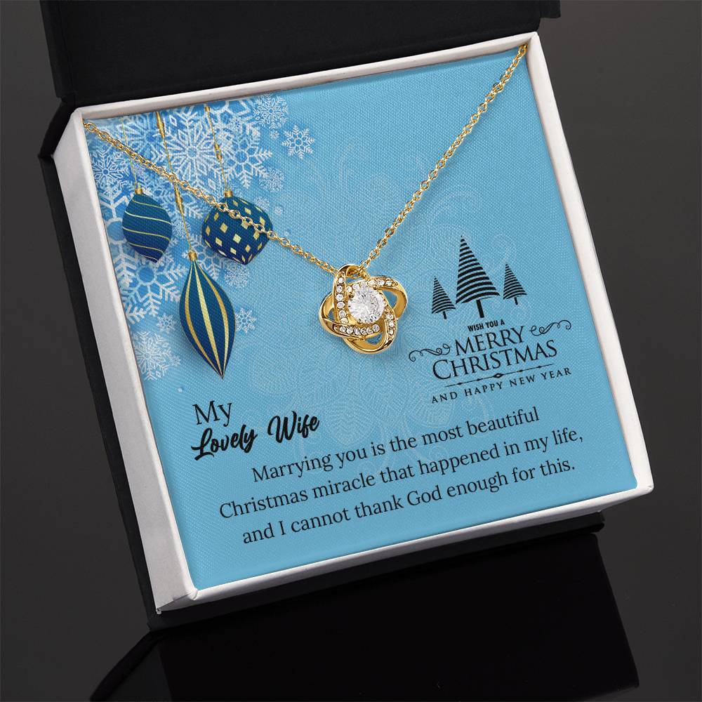 UNIDAZE To My Lovely Wife - Christmas Gift - Pendant Necklace Message Card ShineOn Fulfillment C30011TG C30011TR PB23-WOOD PT-4377 TNM-1 USER-188348