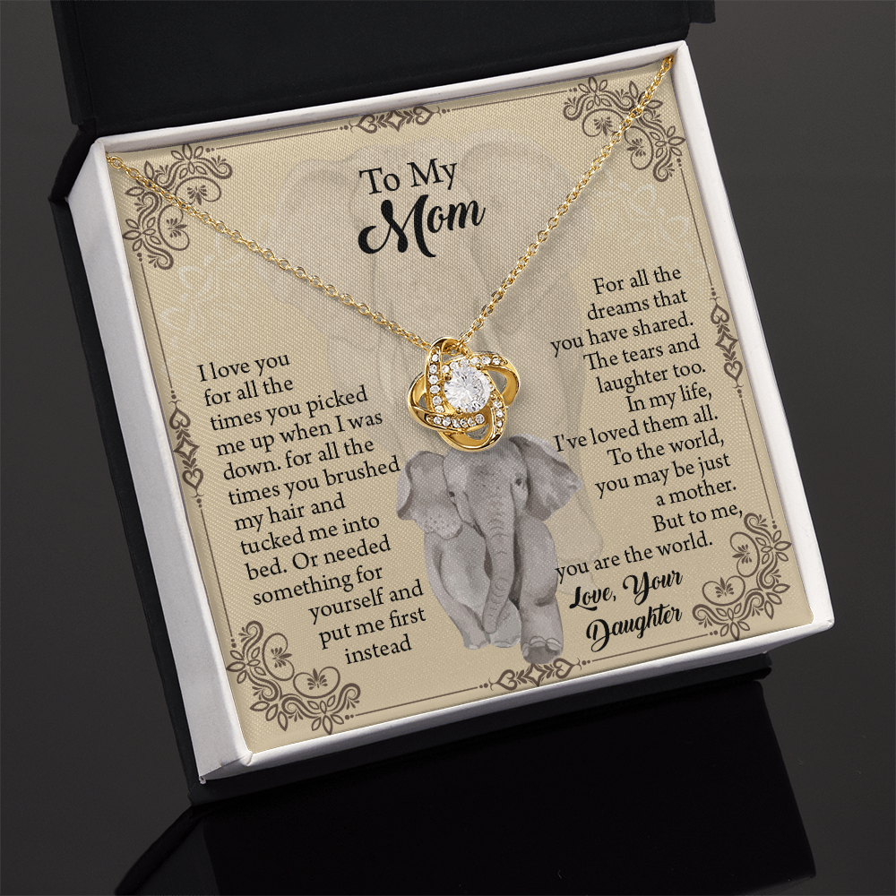 To My Mom Necklace, Mothers Day Necklace, Mom Birthday Gift From Daughter, Message Card Jewelry For Mom