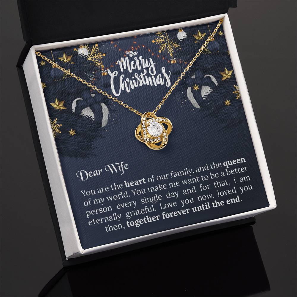 UNIDAZE Dear Wife Necklace - Christmas Gift - Gift From husband - Pendant Necklace Message Card ShineOn Fulfillment C30011TG C30011TR PB23-WOOD PT-4377 TNM-1 USER-188348