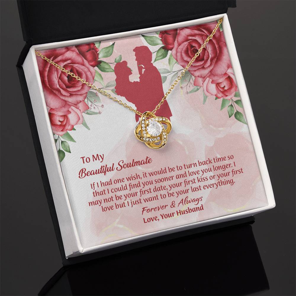 UNIDAZE To My Beautiful Soulmate Necklace, Birthday Gifts for Girlfriend, Necklace for Wife, Soulmate Gift ShineOn Fulfillment C30011TG C30011TR PB23-WOOD PT-4377 TNM-1 USER-188348