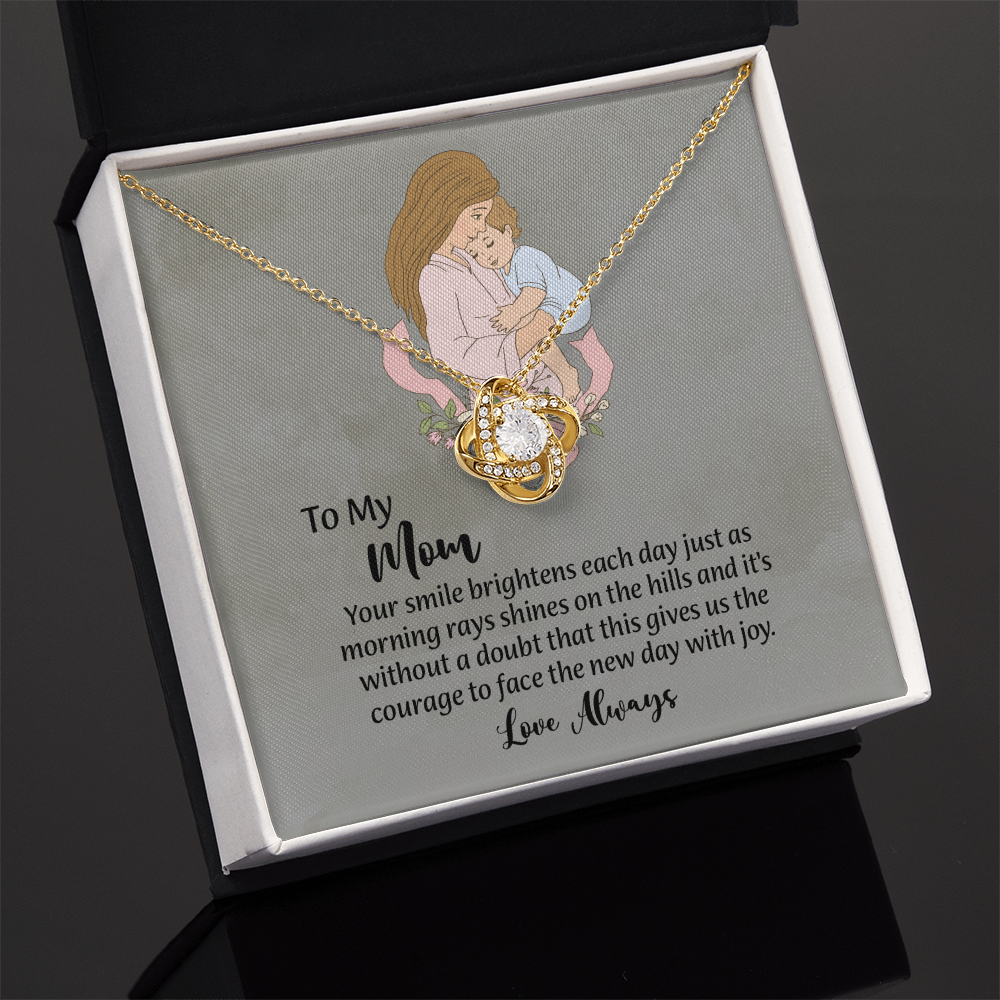 To My Mom Love Knot Necklace from Daughter, Mothers Day Gift for Mom, Thoughtful Present from Son