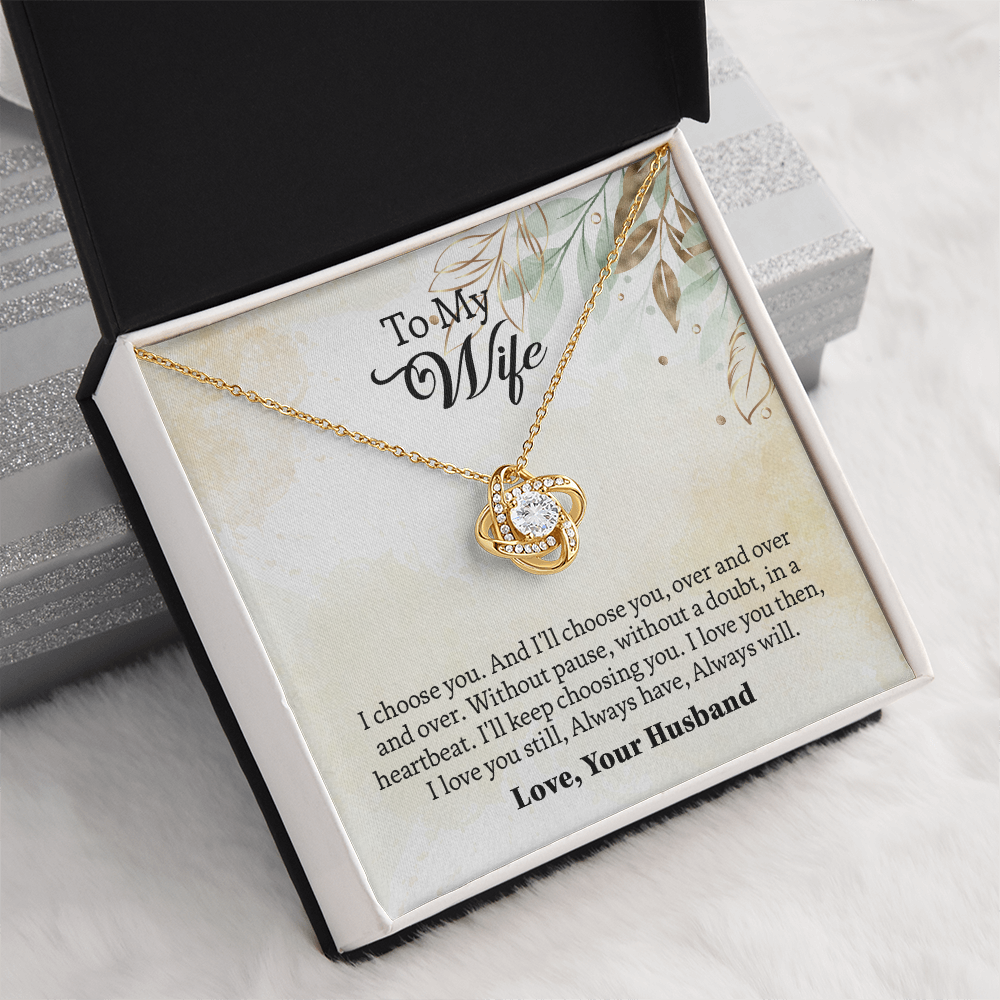 To My Wife love knot Necklace, Wife Jewelry, Necklace For Wife, Anniversary Gift For Wife, Wife Birthday Gift, Mothers Day Gift for Wife