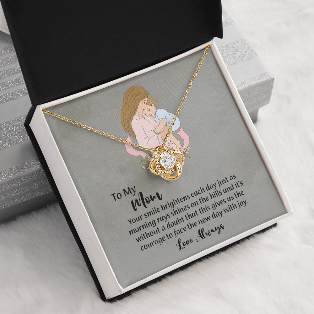 To My Mom Love Knot Necklace from Daughter, Mothers Day Gift for Mom, Thoughtful Present from Son