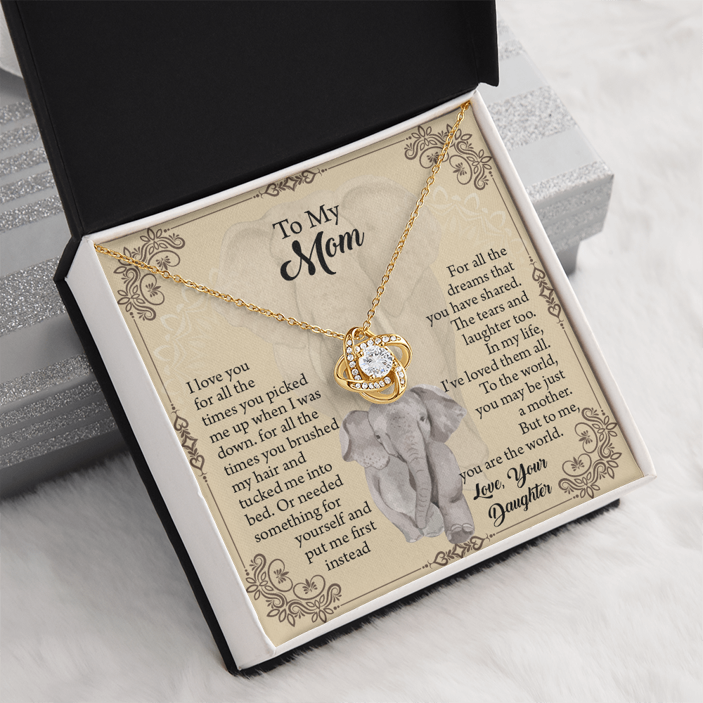 To My Mom Necklace, Mothers Day Necklace, Mom Birthday Gift From Daughter, Message Card Jewelry For Mom