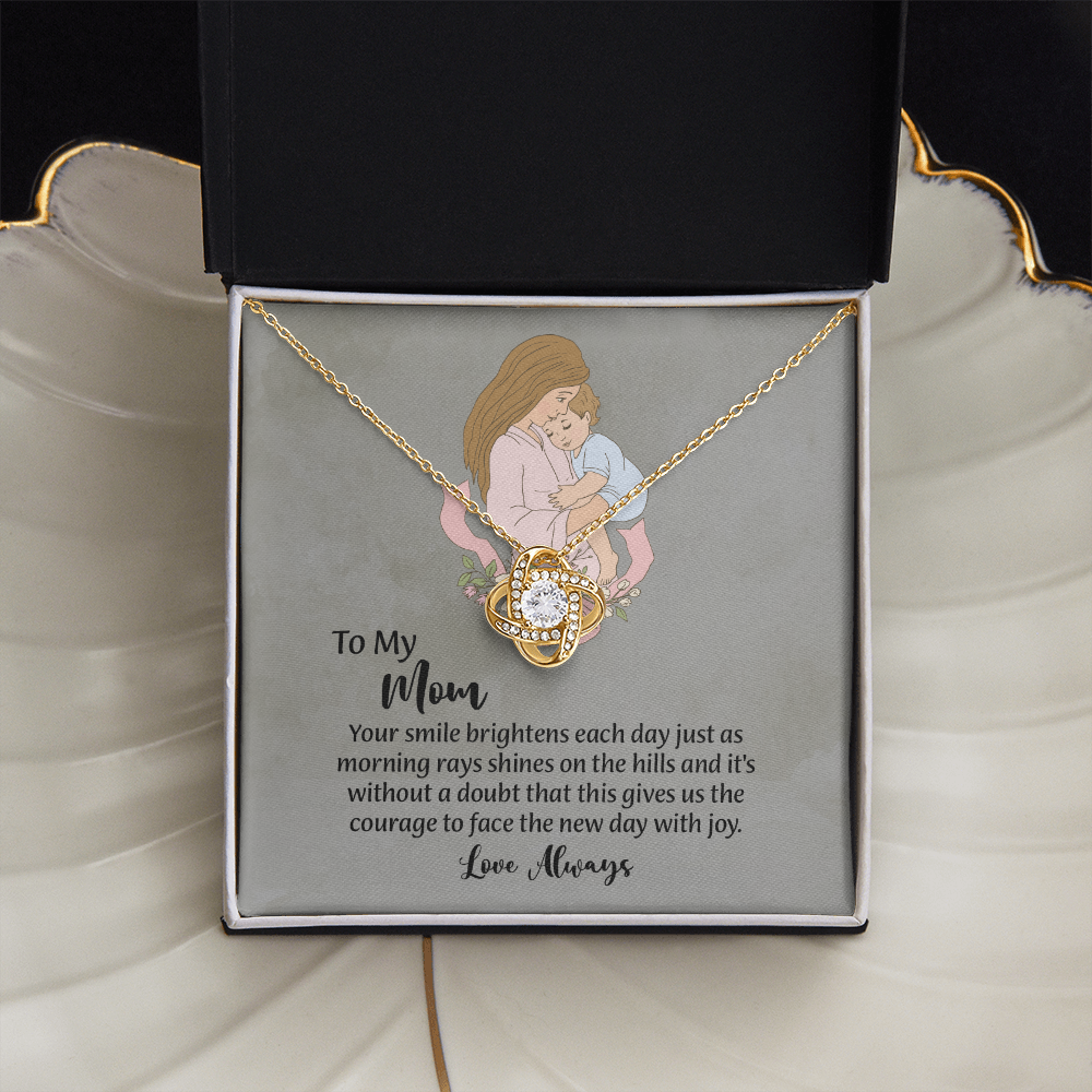 To My Mom Love Knot Necklace from Daughter, Mothers Day Gift for Mom, Thoughtful Present from Son
