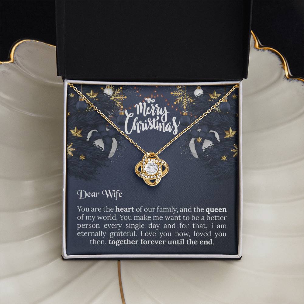 UNIDAZE Dear Wife Necklace - Christmas Gift - Gift From husband - Pendant Necklace Message Card ShineOn Fulfillment C30011TG C30011TR PB23-WOOD PT-4377 TNM-1 USER-188348