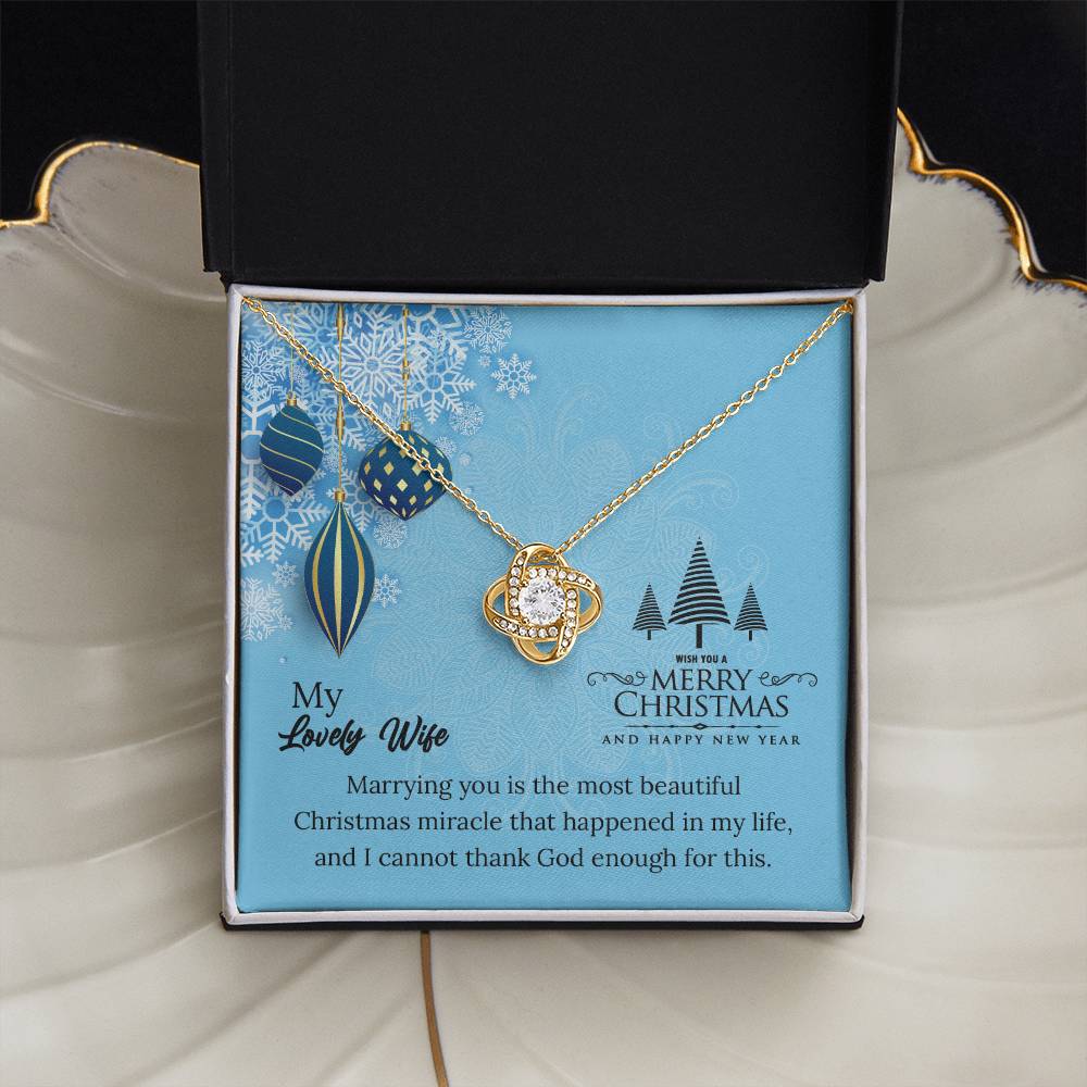 UNIDAZE To My Lovely Wife - Christmas Gift - Pendant Necklace Message Card ShineOn Fulfillment C30011TG C30011TR PB23-WOOD PT-4377 TNM-1 USER-188348