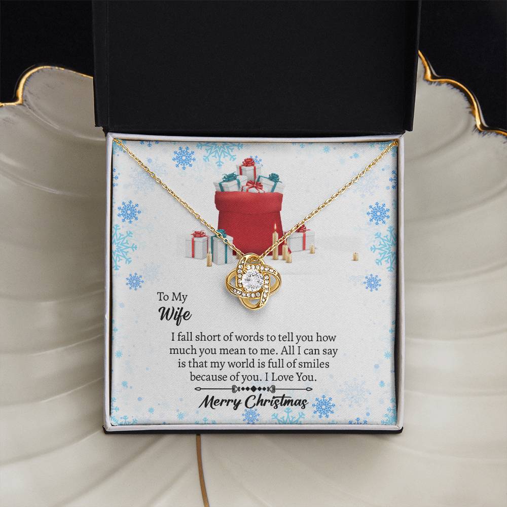 UNIDAZE Christmas Love Necklace Gift with Heartfelt Message Card for Wife, Cherishing Our Love, Gift Christmas, Family Gift ShineOn Fulfillment C30011TG C30011TR PB23-WOOD PT-4377 TNM-1 USER-188348