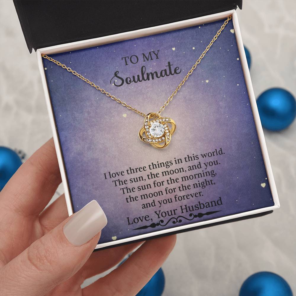 UNIDAZE To My Beautiful Soulmate Necklace, Birthday Gifts for Wife, Necklace for Wife, Soulmate Gift, Anniversary Gift for Wife ShineOn Fulfillment C30011TG C30011TR PB23-WOOD PT-4377 TNM-1 USER-188348