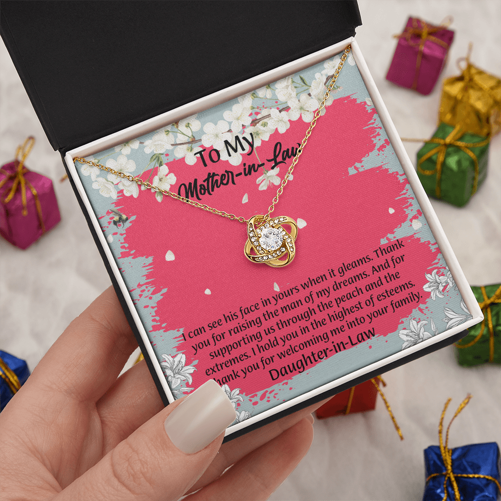 To My Mother In Law Necklace from Daughter, Mothers Day Gift For Mom, Gifts For  Mom-In-Law