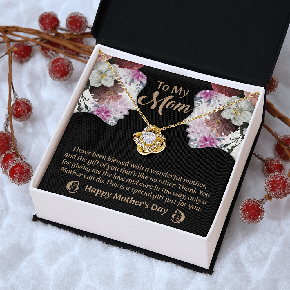 To My Mom Love Knot Necklace From Daughter, Thoughtful Present From Son, Mothers Day Gift To Mom