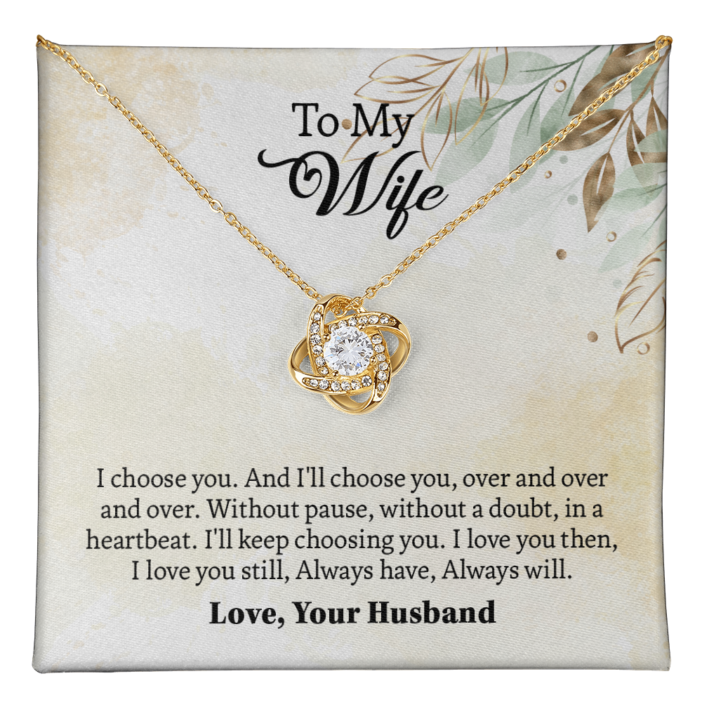 To My Wife love knot Necklace, Wife Jewelry, Necklace For Wife, Anniversary Gift For Wife, Wife Birthday Gift, Mothers Day Gift for Wife