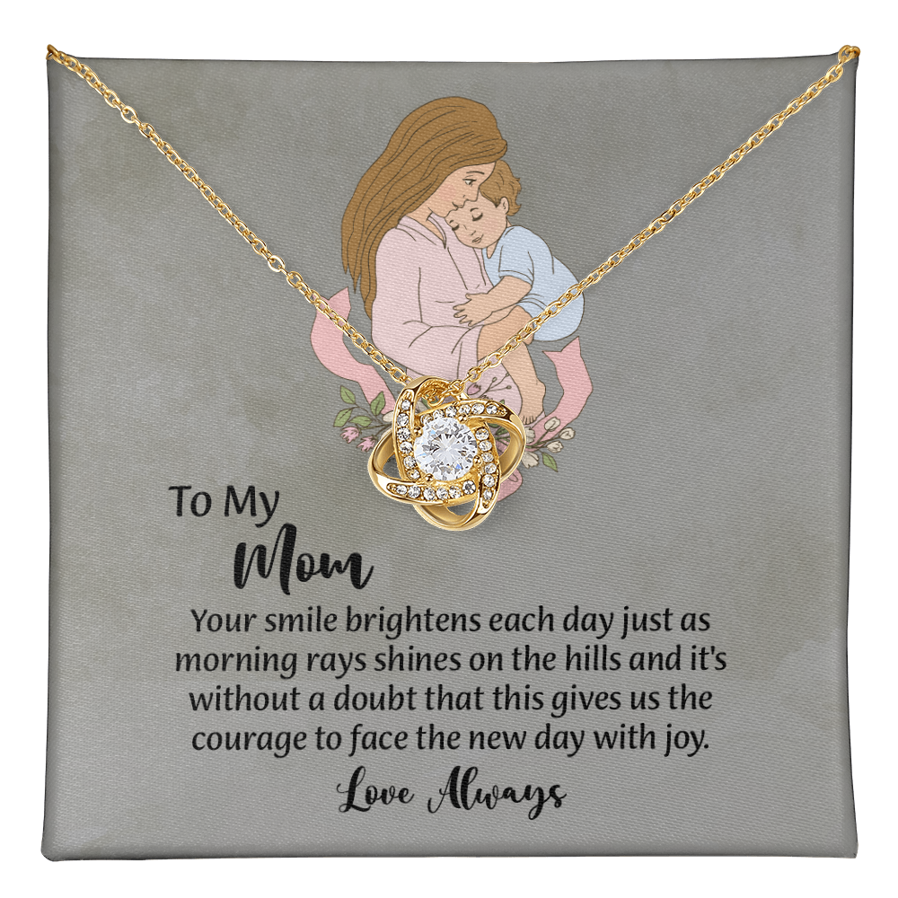 To My Mom Love Knot Necklace from Daughter, Mothers Day Gift for Mom, Thoughtful Present from Son