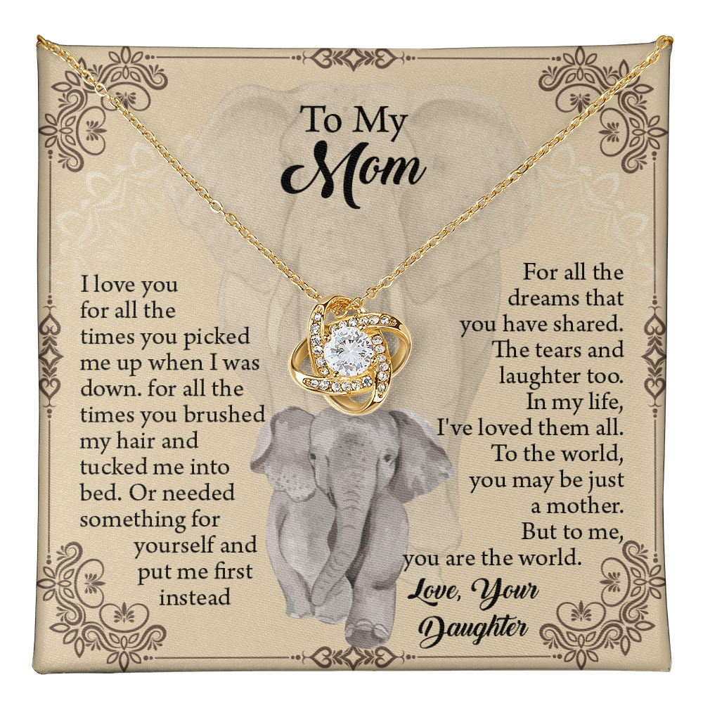 To My Mom Necklace, Mothers Day Necklace, Mom Birthday Gift From Daughter, Message Card Jewelry For Mom