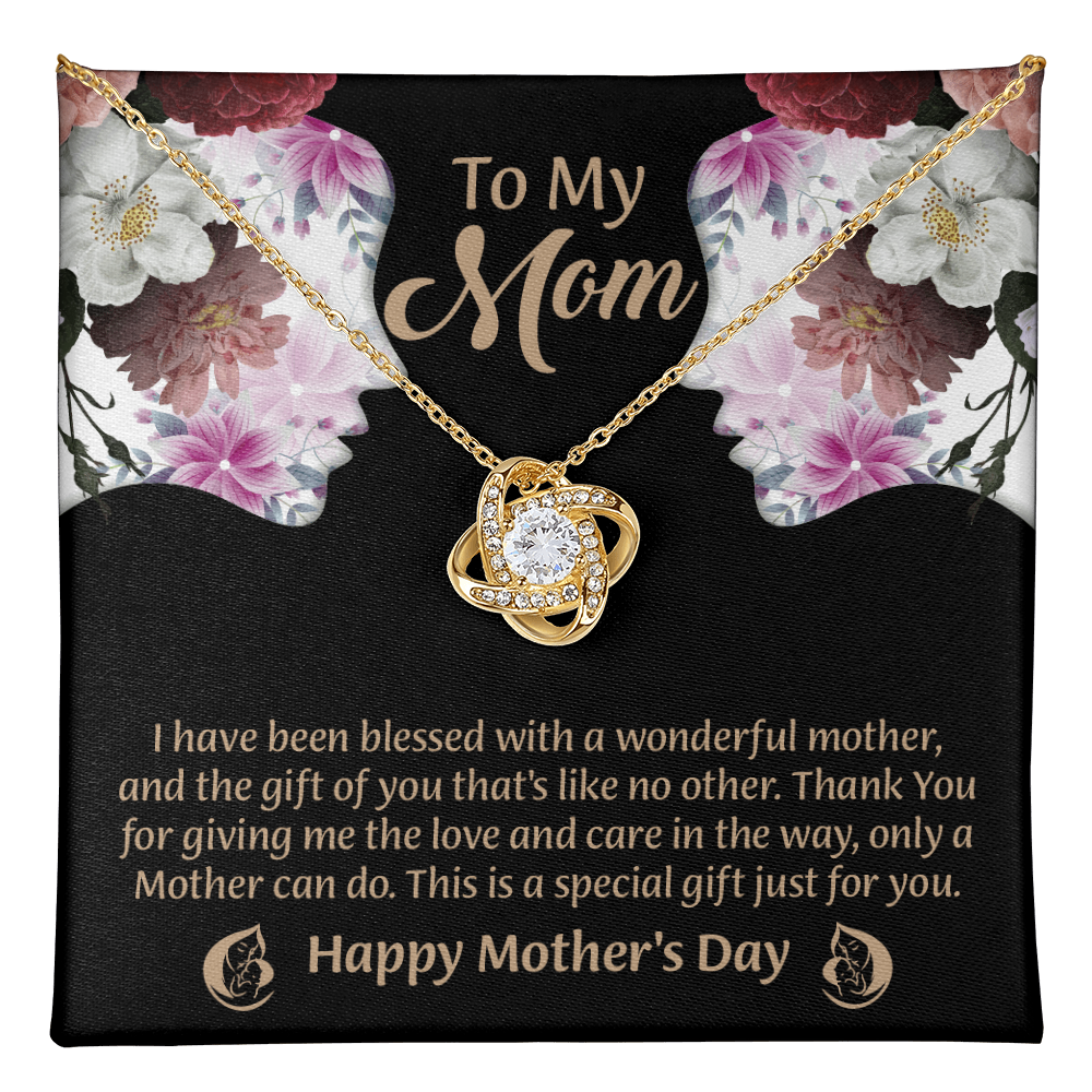To My Mom Love Knot Necklace From Daughter, Thoughtful Present From Son, Mothers Day Gift To Mom