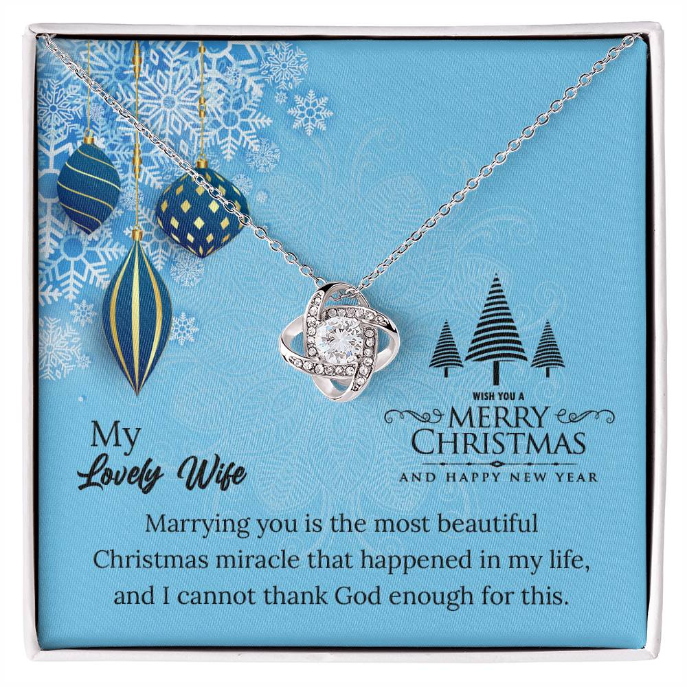 UNIDAZE To My Lovely Wife - Christmas Gift - Pendant Necklace Message Card ShineOn Fulfillment C30011TG C30011TR PB23-WOOD PT-4377 TNM-1 USER-188348