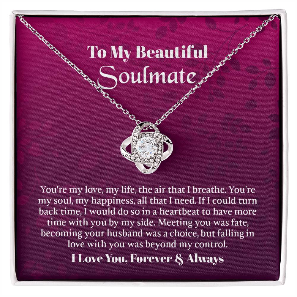 UNIDAZE To My Beautiful Soulmate Necklace, Birthday Gifts for Girlfriend, Necklace for Wife, Soulmate Gift, Anniversary Gift for Wife ShineOn Fulfillment C30011TG C30011TR PB23-WOOD PT-4377 TNM-1 USER-188348