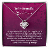 UNIDAZE To My Beautiful Soulmate Necklace, Birthday Gifts for Girlfriend, Necklace for Wife, Soulmate Gift, Anniversary Gift for Wife ShineOn Fulfillment C30011TG C30011TR PB23-WOOD PT-4377 TNM-1 USER-188348