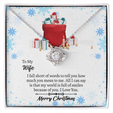 UNIDAZE Christmas Love Necklace Gift with Heartfelt Message Card for Wife, Cherishing Our Love, Gift Christmas, Family Gift ShineOn Fulfillment C30011TG C30011TR PB23-WOOD PT-4377 TNM-1 USER-188348