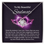 UNIDAZE To My Beautiful Soulmate Necklace, Birthday Gifts for Girlfriend, Necklace for Wife, Soulmate Gift ShineOn Fulfillment C30011TG C30011TR PB23-WOOD PT-4377 TNM-1 USER-188348