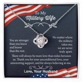 Military Wife Necklace, Military Wife Gift, Deployment Necklace, Deployment Gift For Wife, Army Wife Jewelry