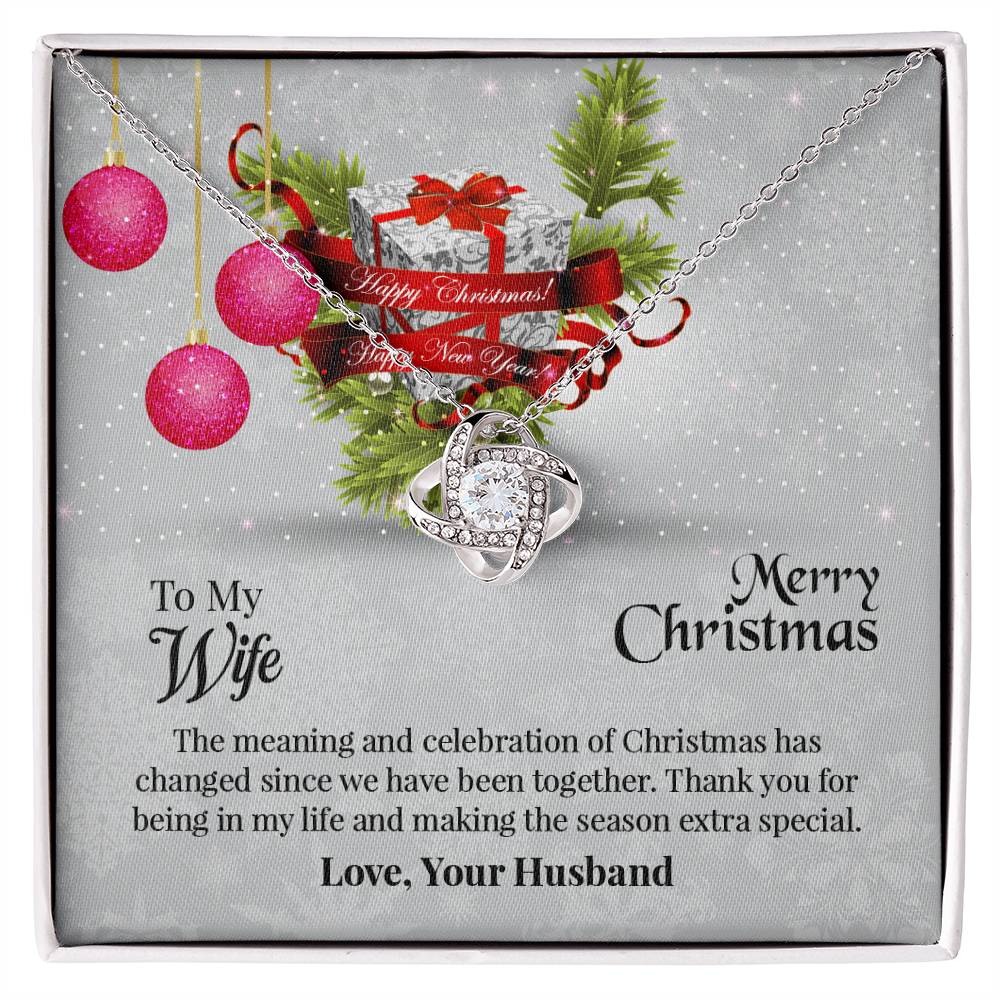 UNIDAZE Wife Christmas Gift Love Knot Necklace Jewelry Gift | My Best Friend And Wife ShineOn Fulfillment C30011TG C30011TR PB23-WOOD PT-4377 TNM-1 USER-188348