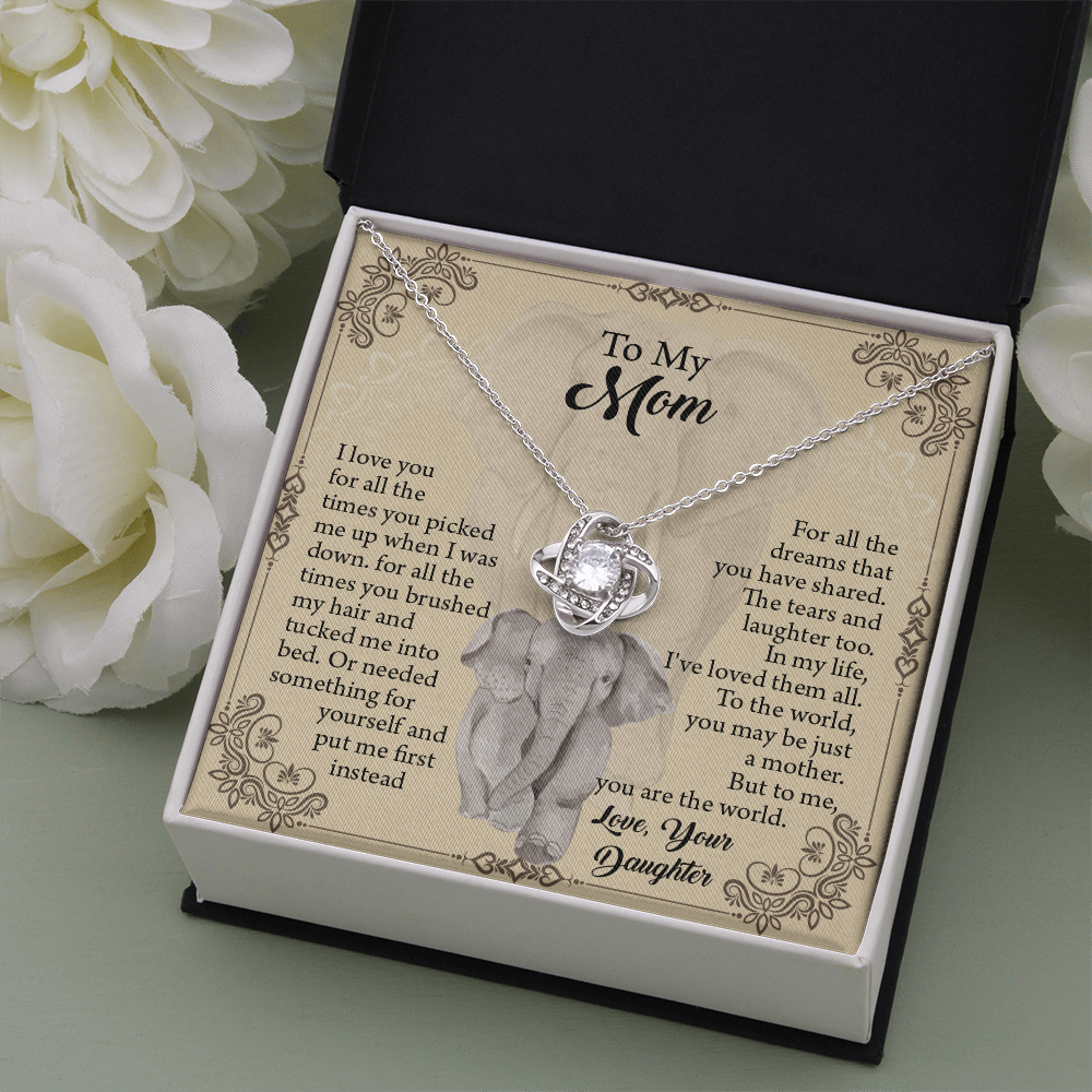 To My Mom Necklace, Mothers Day Necklace, Mom Birthday Gift From Daughter, Message Card Jewelry For Mom