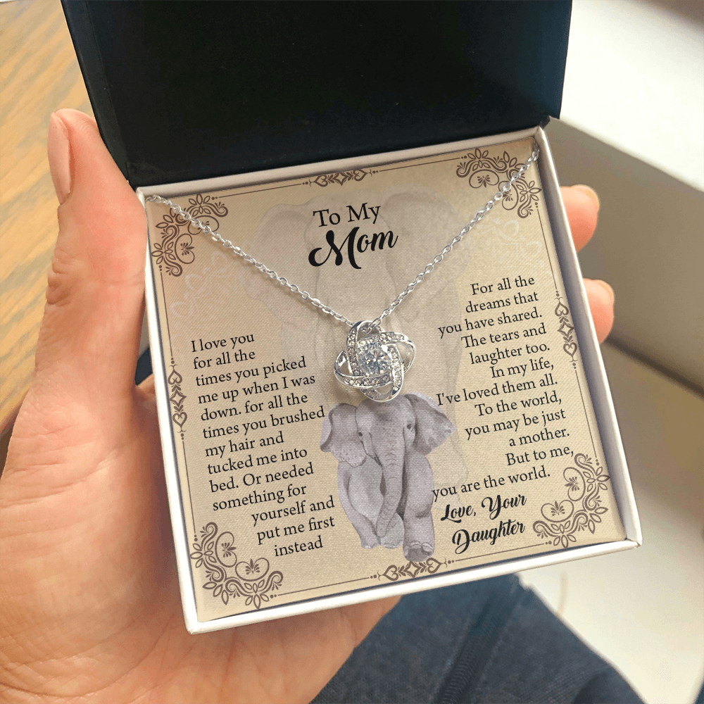 To My Mom Necklace, Mothers Day Necklace, Mom Birthday Gift From Daughter, Message Card Jewelry For Mom