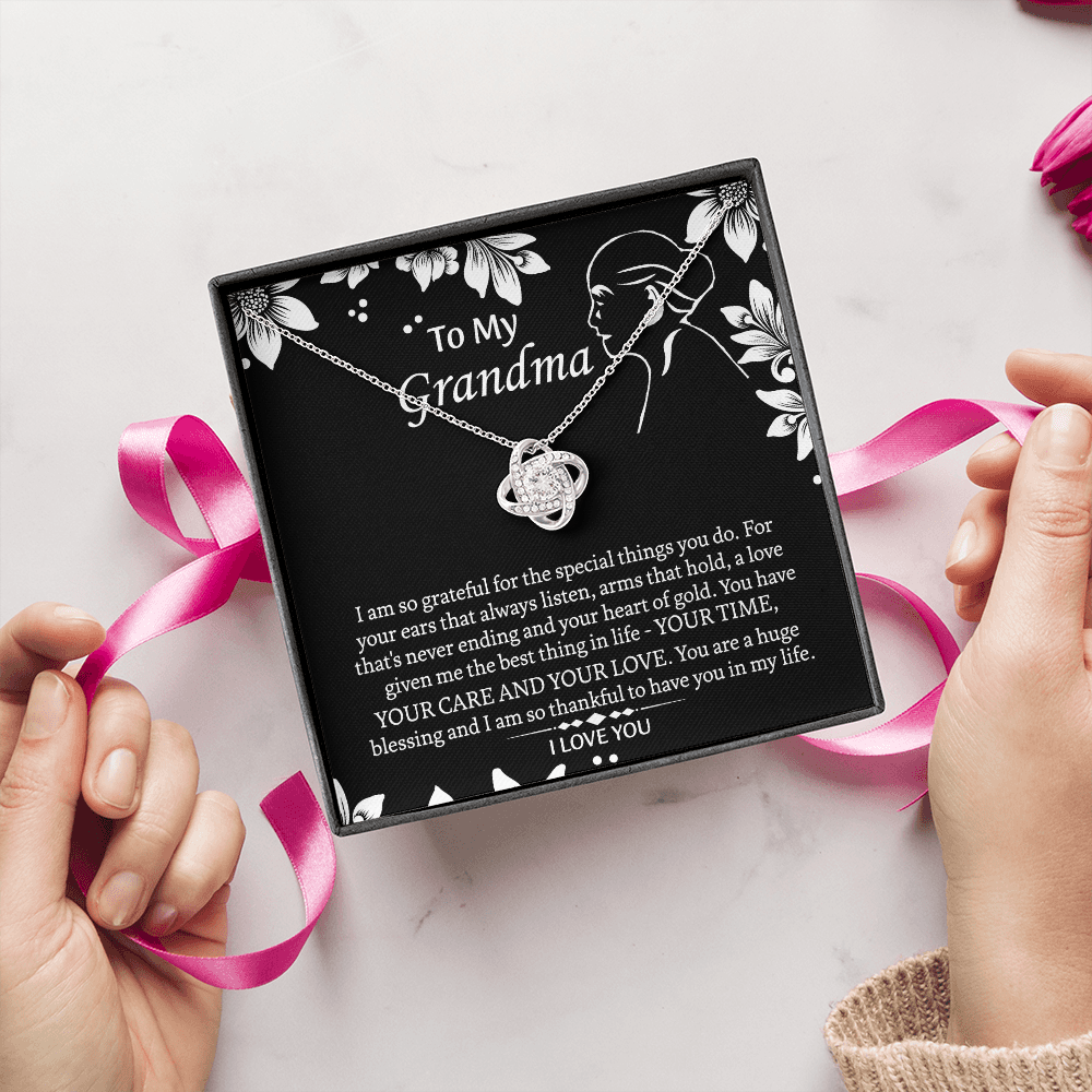 To My Grandmother Love Knot Necklace, Grandma Gift, Gift For Grandma from grandchildren, Grandma Necklace, Grandma, New Grandma