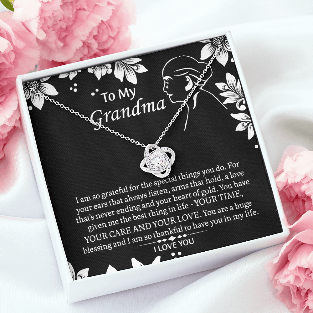 To My Grandmother Love Knot Necklace, Grandma Gift, Gift For Grandma from grandchildren, Grandma Necklace, Grandma, New Grandma