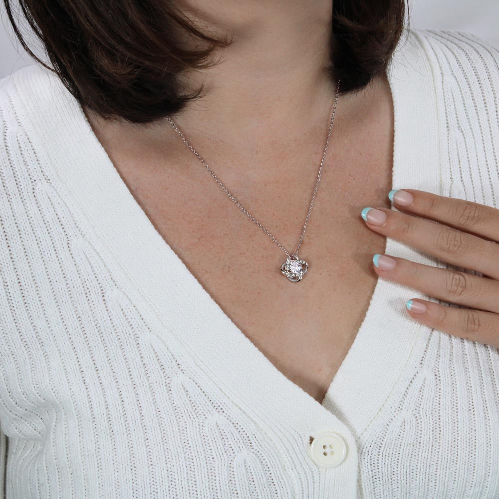 To My Badass Mom Love Knot Necklace, Perfect Birthday or Mothers Day Gift For mom, Presents For Mom