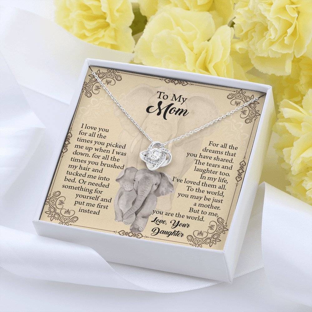 To My Mom Necklace, Mothers Day Necklace, Mom Birthday Gift From Daughter, Message Card Jewelry For Mom
