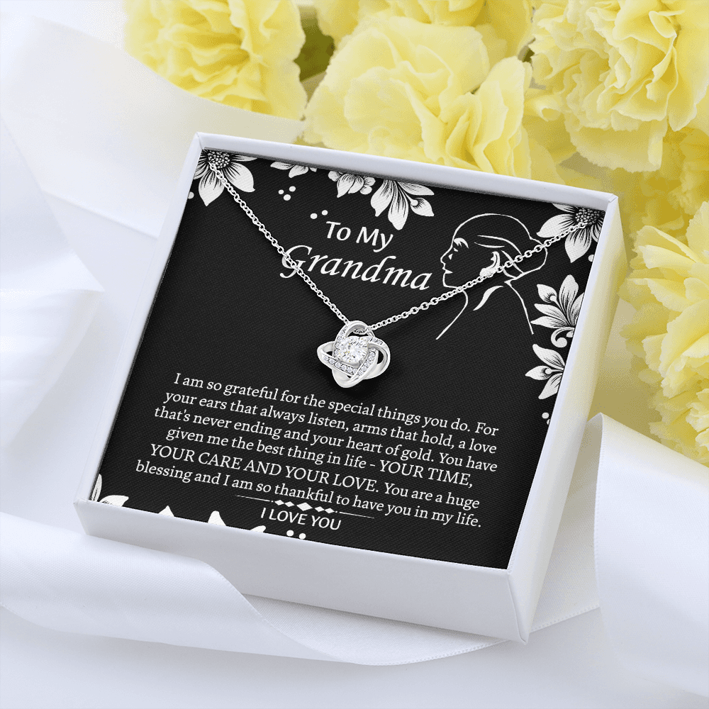 To My Grandmother Love Knot Necklace, Grandma Gift, Gift For Grandma from grandchildren, Grandma Necklace, Grandma, New Grandma