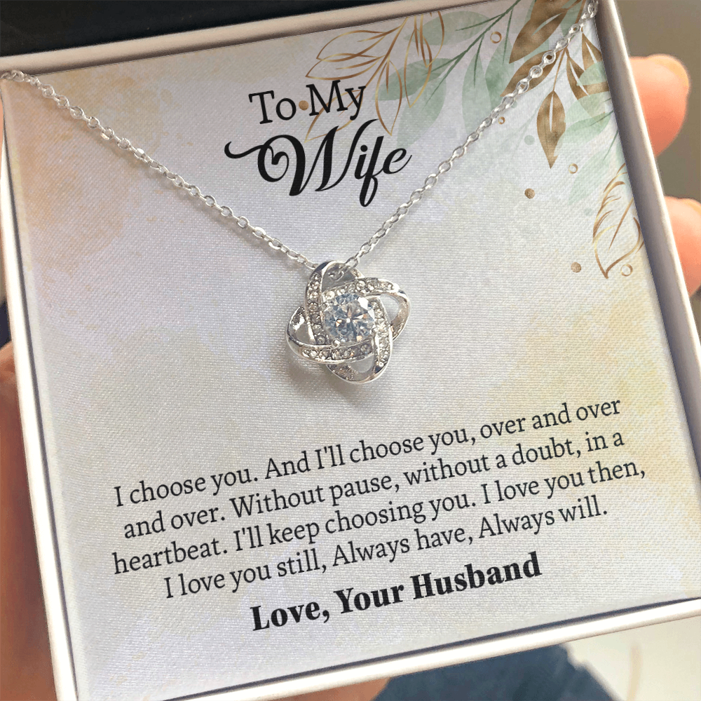 To My Wife love knot Necklace, Wife Jewelry, Necklace For Wife, Anniversary Gift For Wife, Wife Birthday Gift, Mothers Day Gift for Wife