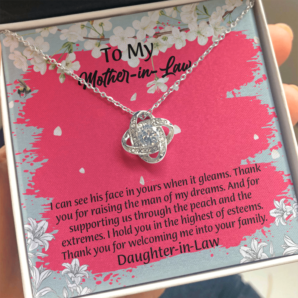 To My Mother In Law Necklace from Daughter, Mothers Day Gift For Mom, Gifts For  Mom-In-Law