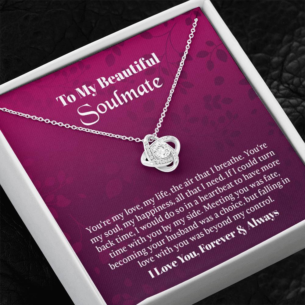 UNIDAZE To My Beautiful Soulmate Necklace, Birthday Gifts for Girlfriend, Necklace for Wife, Soulmate Gift, Anniversary Gift for Wife ShineOn Fulfillment C30011TG C30011TR PB23-WOOD PT-4377 TNM-1 USER-188348