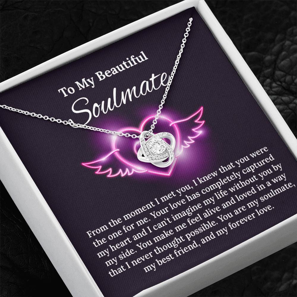 UNIDAZE To My Beautiful Soulmate Necklace, Birthday Gifts for Girlfriend, Necklace for Wife, Soulmate Gift ShineOn Fulfillment C30011TG C30011TR PB23-WOOD PT-4377 TNM-1 USER-188348