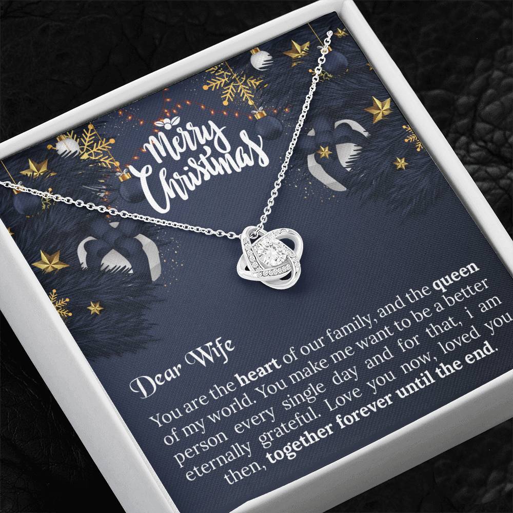 UNIDAZE Dear Wife Necklace - Christmas Gift - Gift From husband - Pendant Necklace Message Card ShineOn Fulfillment C30011TG C30011TR PB23-WOOD PT-4377 TNM-1 USER-188348