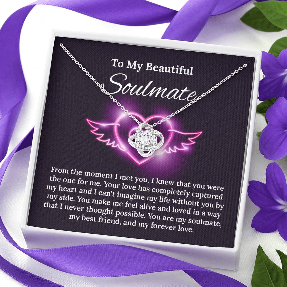 UNIDAZE To My Beautiful Soulmate Necklace, Birthday Gifts for Girlfriend, Necklace for Wife, Soulmate Gift ShineOn Fulfillment C30011TG C30011TR PB23-WOOD PT-4377 TNM-1 USER-188348