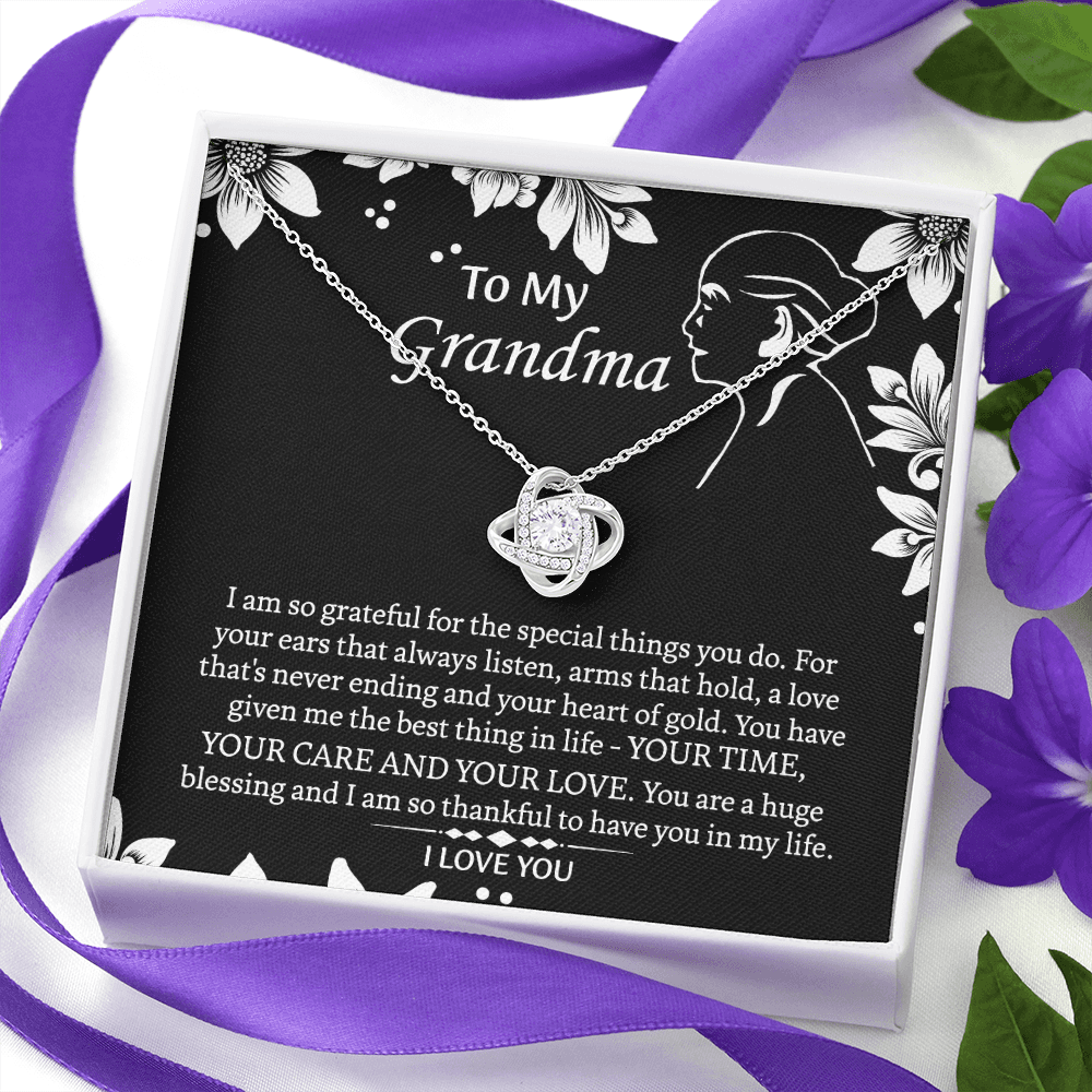 To My Grandmother Love Knot Necklace, Grandma Gift, Gift For Grandma from grandchildren, Grandma Necklace, Grandma, New Grandma