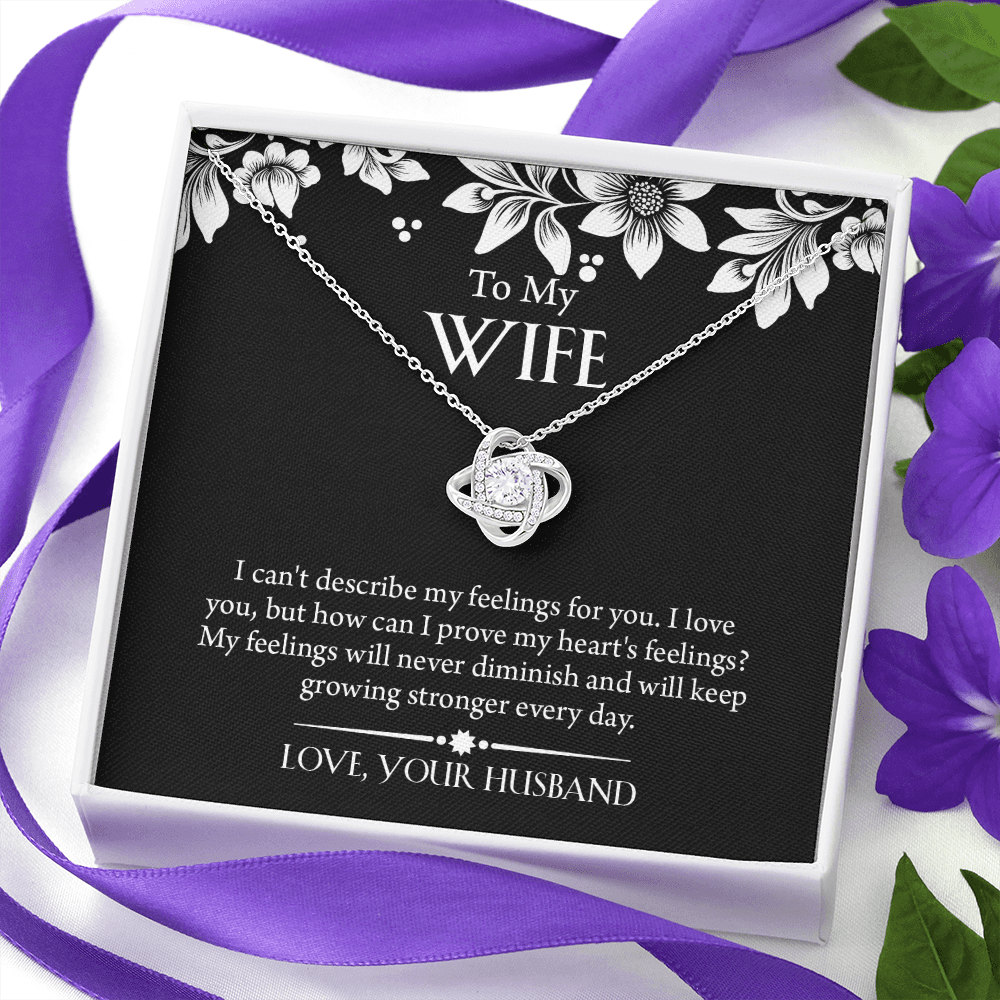 To My Wife love knot Necklace, Necklace For Wife, Wife Jewelry, Anniversary Gift For Wife, Wife Birthday Gift, Mothers Day Gift for Wife