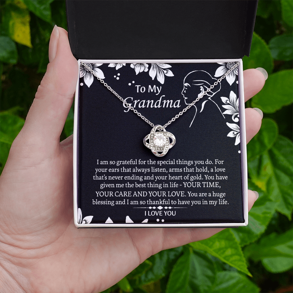 To My Grandmother Love Knot Necklace, Grandma Gift, Gift For Grandma from grandchildren, Grandma Necklace, Grandma, New Grandma