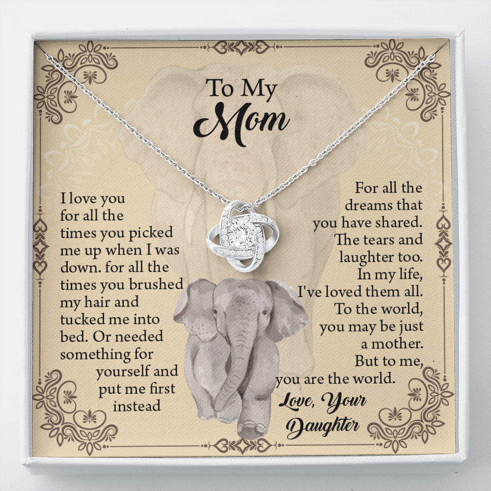 To My Mom Necklace, Mothers Day Necklace, Mom Birthday Gift From Daughter, Message Card Jewelry For Mom