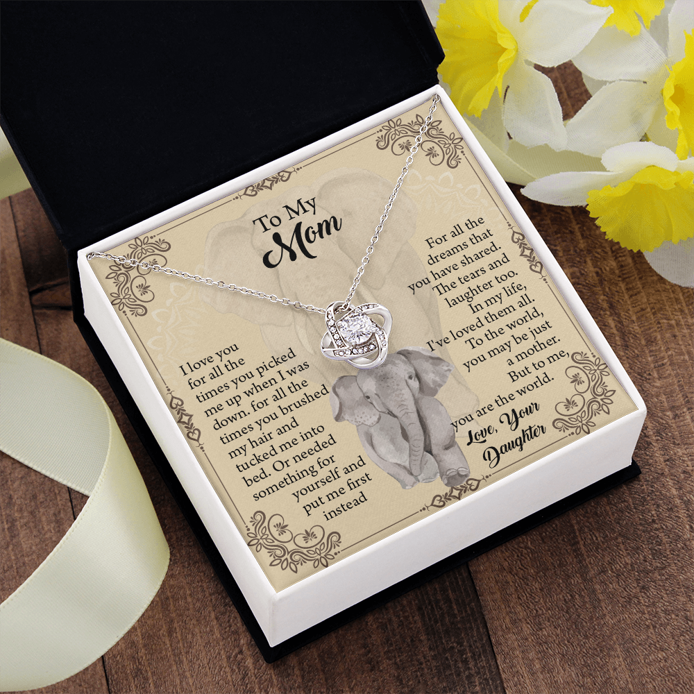 To My Mom Necklace, Mothers Day Necklace, Mom Birthday Gift From Daughter, Message Card Jewelry For Mom