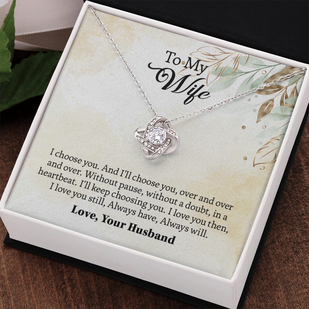 To My Wife love knot Necklace, Wife Jewelry, Necklace For Wife, Anniversary Gift For Wife, Wife Birthday Gift, Mothers Day Gift for Wife