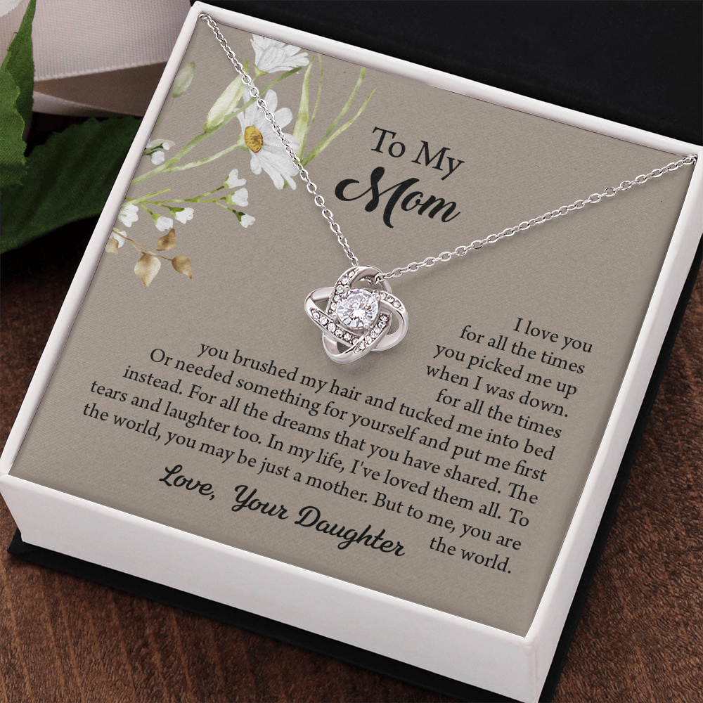 To My Mom Necklace, Mothers Day Necklace, Mom Birthday Gift From Daughter, Message Card Jewelry For Mom