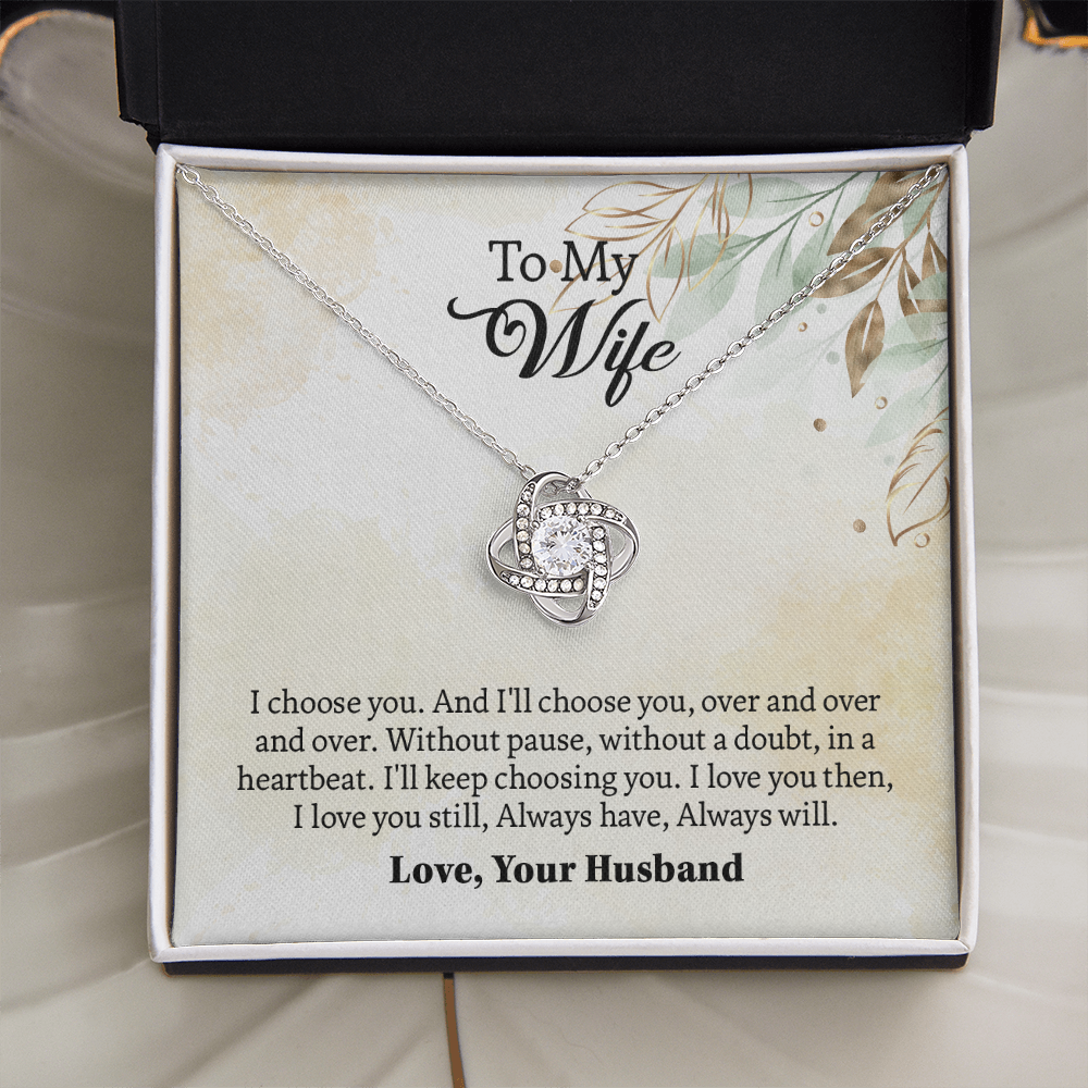 To My Wife love knot Necklace, Wife Jewelry, Necklace For Wife, Anniversary Gift For Wife, Wife Birthday Gift, Mothers Day Gift for Wife