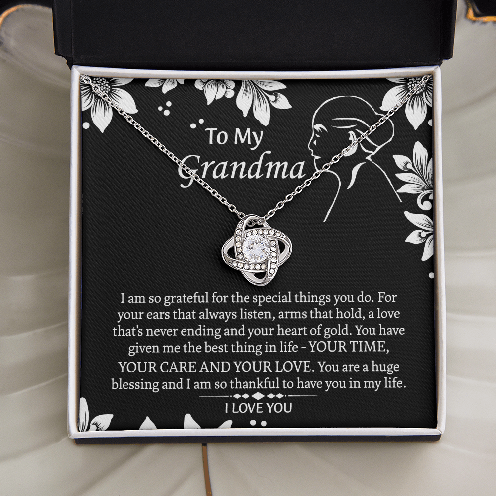 To My Grandmother Love Knot Necklace, Grandma Gift, Gift For Grandma from grandchildren, Grandma Necklace, Grandma, New Grandma