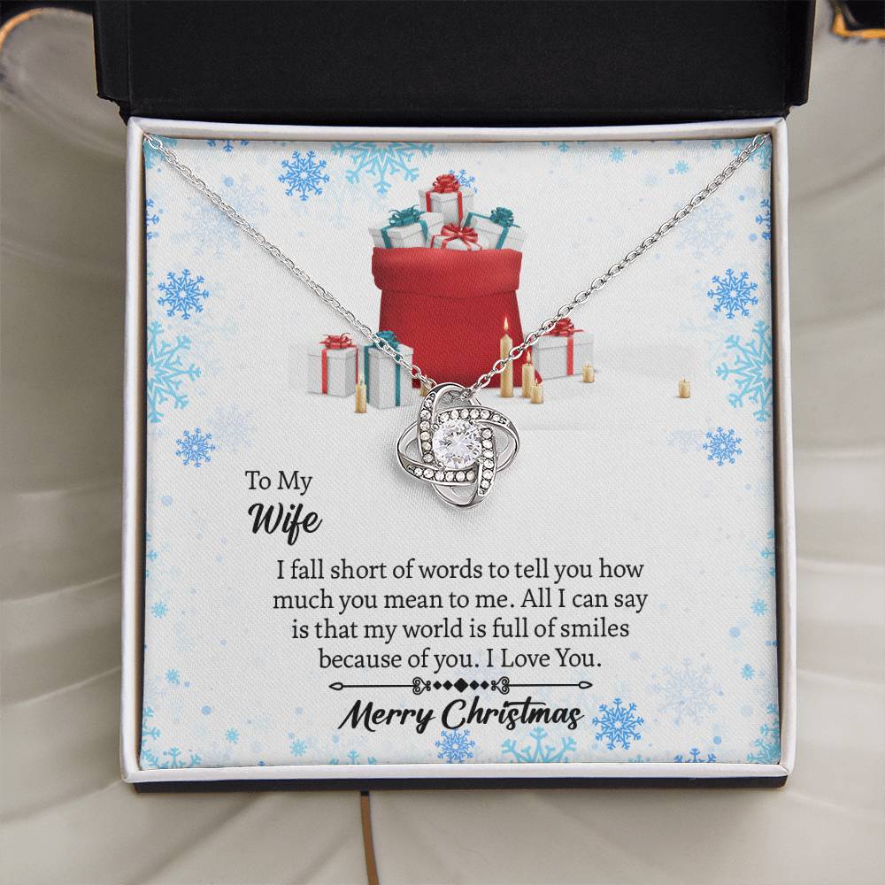 UNIDAZE Christmas Love Necklace Gift with Heartfelt Message Card for Wife, Cherishing Our Love, Gift Christmas, Family Gift ShineOn Fulfillment C30011TG C30011TR PB23-WOOD PT-4377 TNM-1 USER-188348